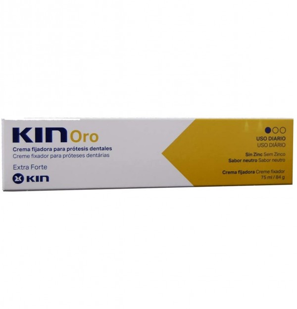 Kin Oro Crema Fijadora - Adhesivo Protesis Dental (75 Ml)