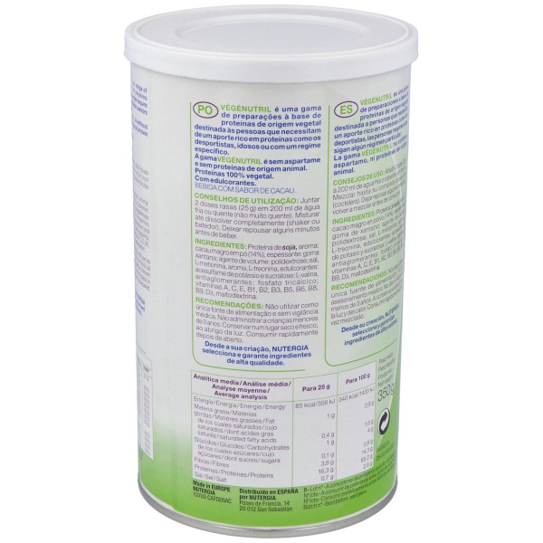 Nutergia Vegenutril Bebida De Cacao Tarro De 300G