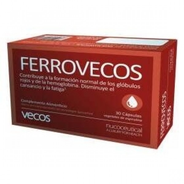 Vecos Nucoceutical Ferrovecos Complemento Alimenticio De Hierro Microencapsulado En Cápsulas