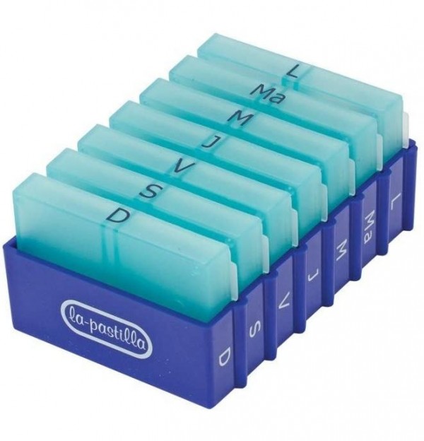 Pastillero Semanal - S - 4 Organizador De Medicamentos Cubo (Semanal 4T Diaria/ Torre)