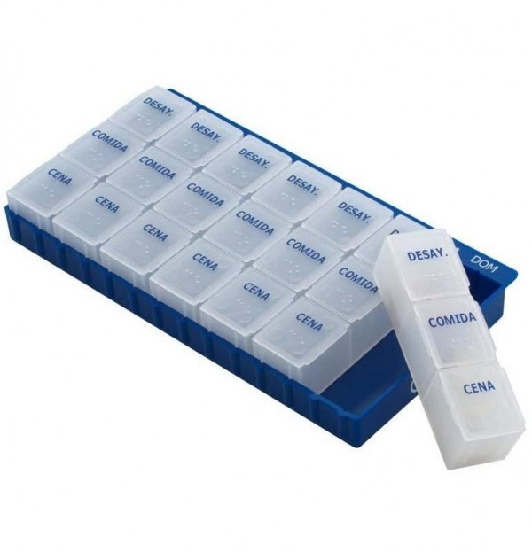 Pastillero Semanal - Sg - 3 Organizador De Medicamentos (Semanal 3T Diaria Gde)