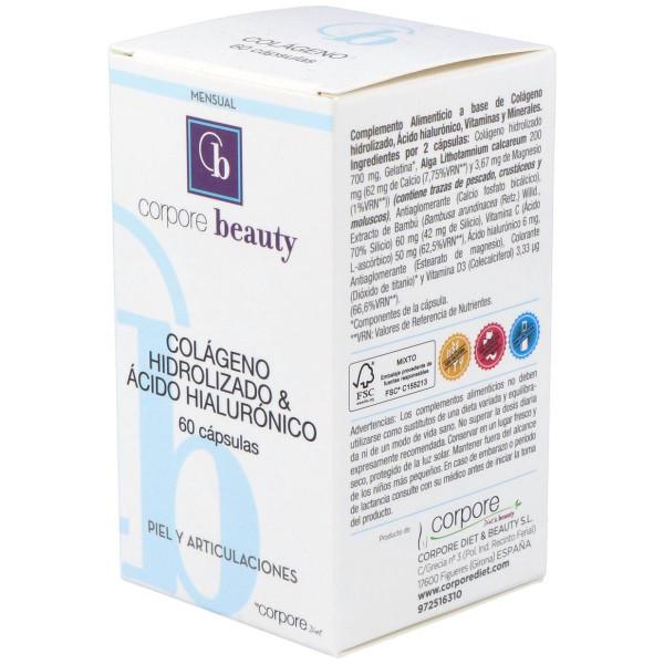 Corpore Beauty Colageno Hidrolizado+Ac Hialur. 60C
