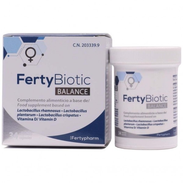 Fertypharm Fertybiotic Balance Probiótico Oral 34 Cápsulas