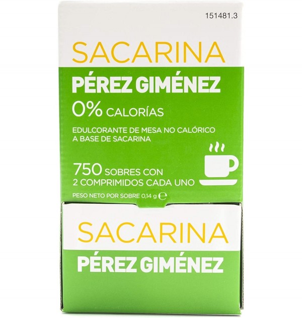 Sacarina Perez Gimenez (750 Sobres De 2 Comprimidos)