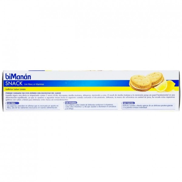 Bimanán Entre Horas Galletas Sabor Limón, 12 Uds
