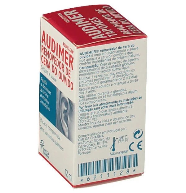 Audimer Audiclean Tapones Solucion - Limpieza Oidos (1 Envase 12 Ml)