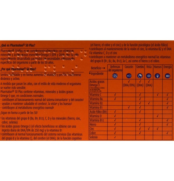 Pharmaton 50 Plus (60 Capsulas)