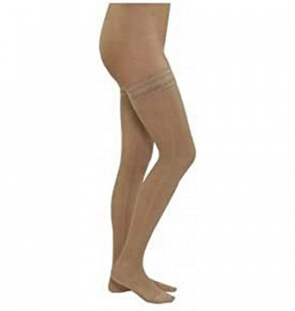 Media Larga (A-F) Compresion Normal - Medilast Blonda De Silicona (Talla Grande Color Beige)