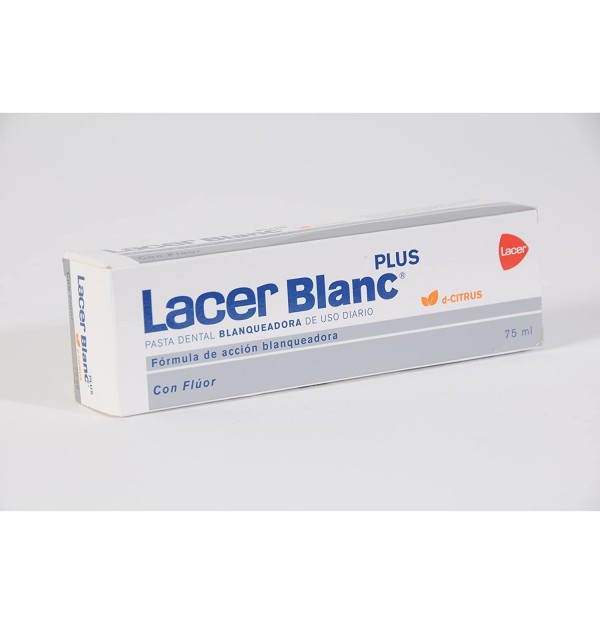 Lacerblanc Plus Blanqueadora Uso Diario - Pasta Dental (1 Envase 75 Ml Sabor D- Citrus)