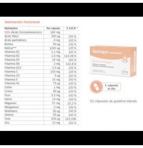 Gestagyn Lactancia (30 Capsulas)