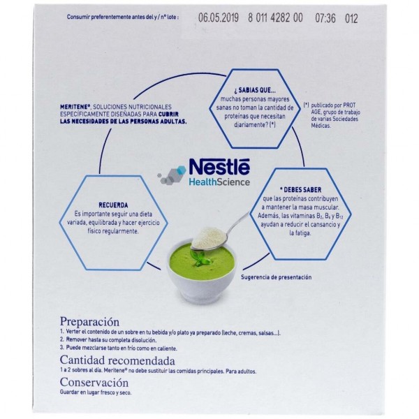 Meritene Fuerza Y Vitalidad Neutro Al Plato Sobres, 7 Sobres