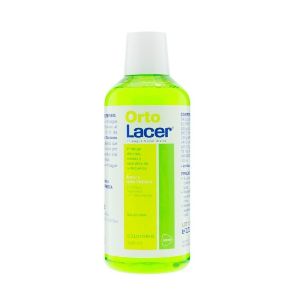 Ortolacer Ortodoncia Colutorio (1 Envase 500 Ml Sabor Lima Fresca)