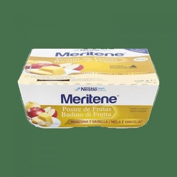 Meritene Postre Manzana-Vainilla 4X100 G