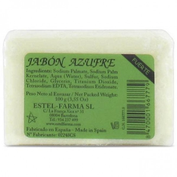 Jabón Estel Farma Azufre Fuerte 10% 100G