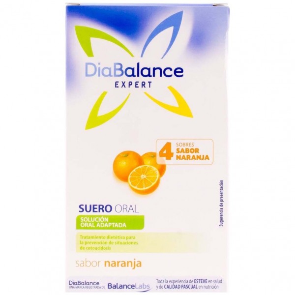 Diabalance Expert Suero Oral Naranja 4 Sobres