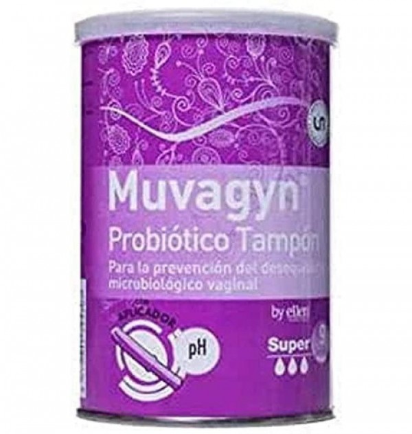 Muvagyn Probiotico Tampon Vaginal (Super C/ Aplicador 9 Tampones)