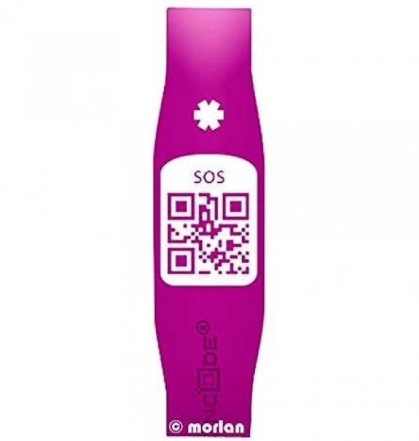 Pulsera Identificacion Silincode Qr (Rosa T-S)