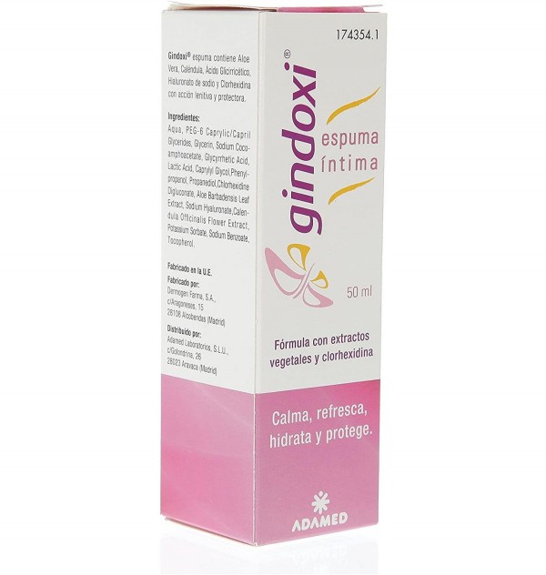 Gindoxi Espuma Higiene Intima,  50 Ml. - Adamed Lab