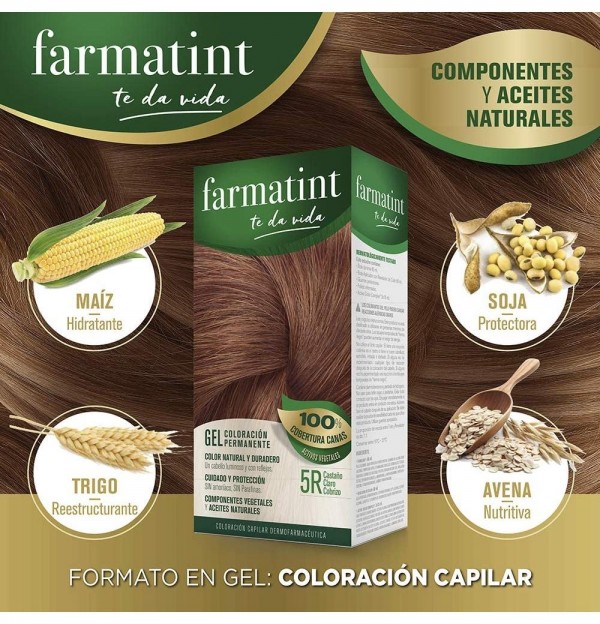 Farmatint (1 Envase 135 Ml Tono Castaño Claro Cobrizo)