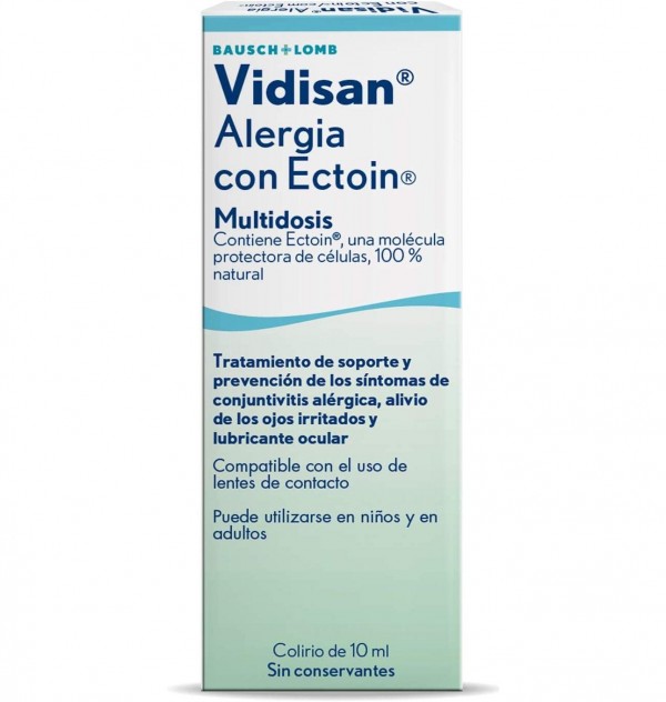 Vidisan Alergia Con Ectoin Colirio Multidosis, 10  ml. - Bausch + Lomb