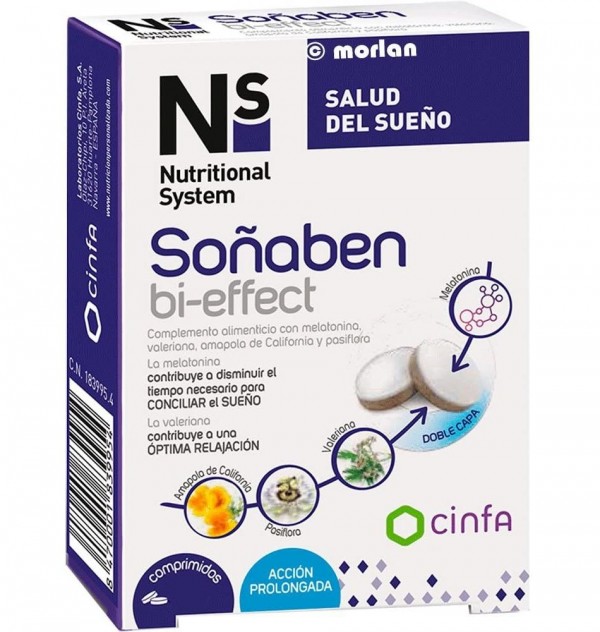 Ns Soñaben Bi-Effect 1,85 Mg Melatonina (15 Comprimidos)