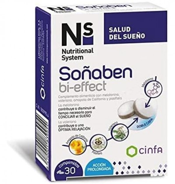Ns Soñaben Bi-Effect 1,85 Mg Melatonina (30 Comprimidos)