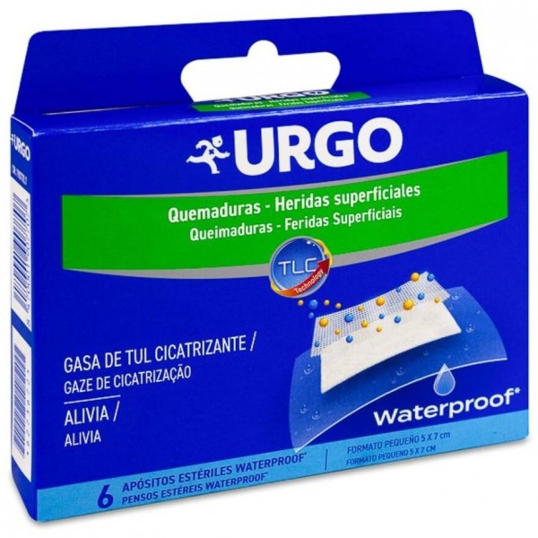 Urgo Quemaduras Y Heridas Superficiales 5 Cm X 7 Cm, 6 Apósitos