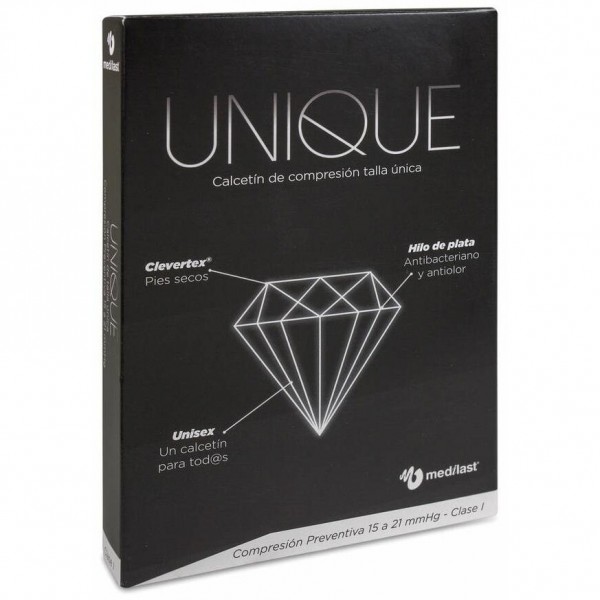 Medilast Unique Calcetín De Talla Única Compresión Preventiva Negro, 1 Par