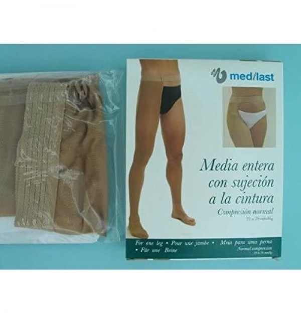 Media Larga Sujecioneccion Cintura Compresion Normal - Medilast (Izquierda Talla Grande)