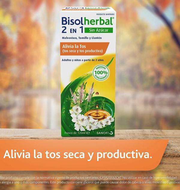 Bisolherbal 2 En 1 Malvavisco, Tomillo Y Llanten (1 Envase 120 Ml)