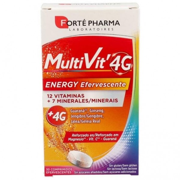 Forté Pharma Multivit 4G Energy Efervescente, 30 Comprimidos