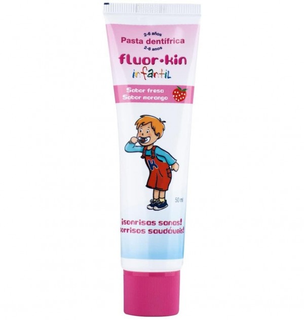 Fluor Kin Infantil Pasta Dentifrica (1 Envase 50 Ml Fresa)