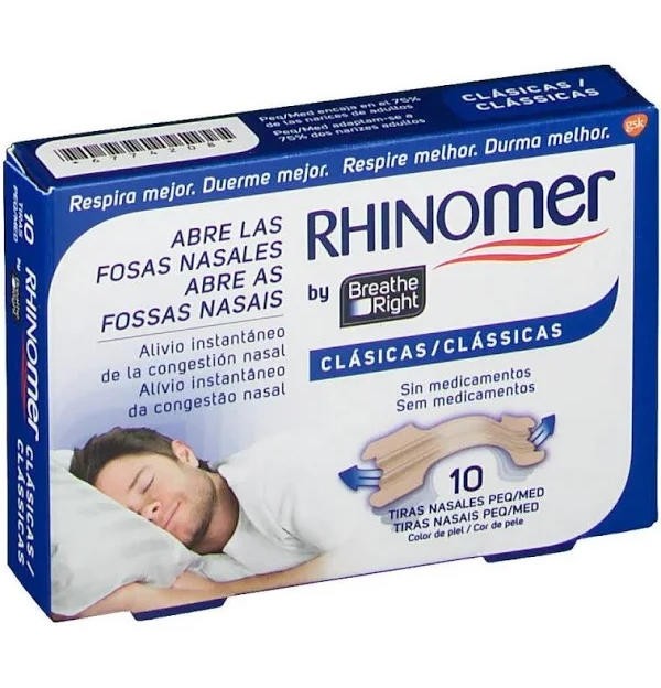 Breathe Right Clasicas - Tira Adh Nasal (10 Unidades Talla Pequeña-Mediana)