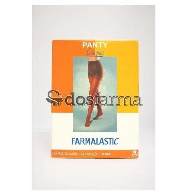 Panty Compresion Ligera - Farmalastic 40 Den (Talla Supergrande Color Camel)