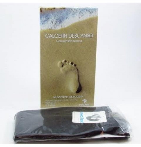 Calcetin Descanso Compresion Normal - Medilast Ref 300 (Talla Pequeña  Color Negro)