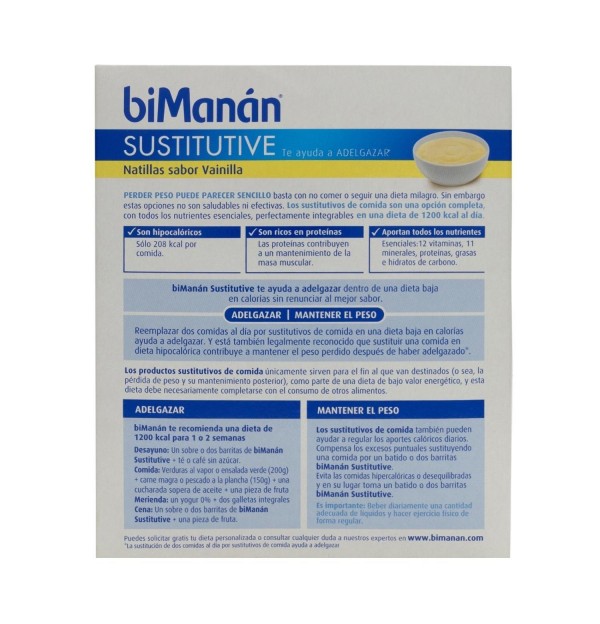 Bimanan Beslim Sustitutivo Natilla (6 Sobres 55 G Sabor Vainilla)
