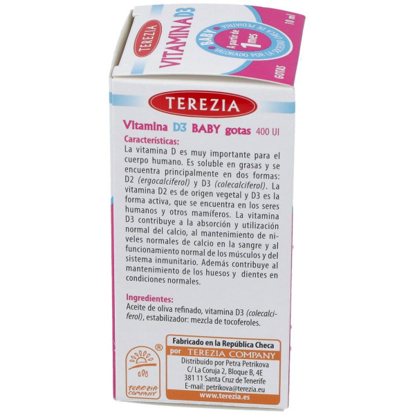 Terezia Vitamina D3 Gotas 10Ml