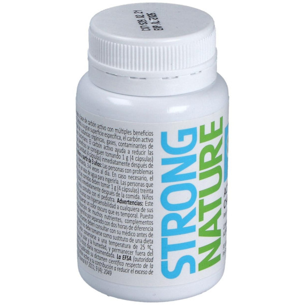 Strong Nature Activated Charcoal Suplemento De Carbón Activado En Cápsulas