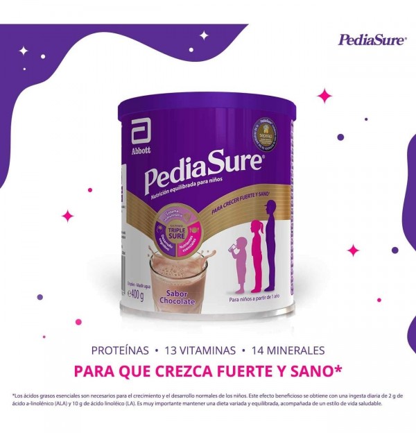 Pediasure Polvo, 400 g, Sabor Chocolate. - Abbott