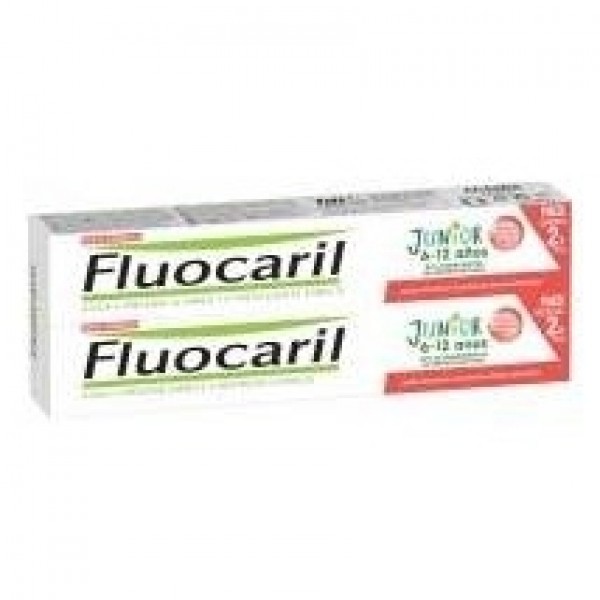 Fluocaril Duplo Pasta Junior Sabor Frutos Rojos 2X75Ml