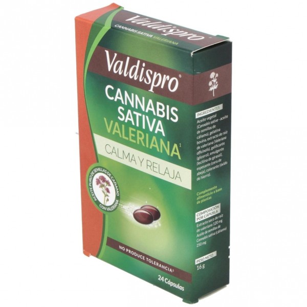 Valdispro Cannabis Sativa Valeriana, 24 Cápsulas