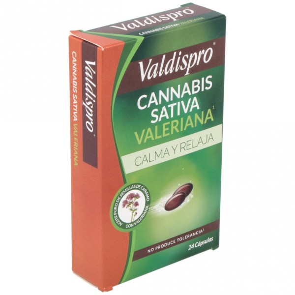 Valdispro Cannabis Sativa Valeriana, 24 Cápsulas