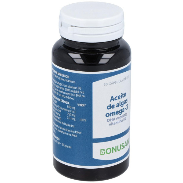 Aceite De Algas Omega 3 Bonusan 60 Cápsulas