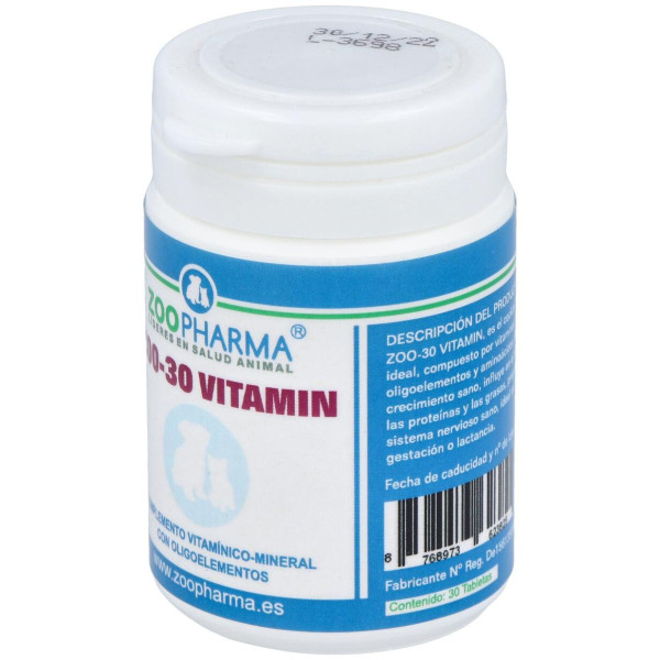 Zoo-30 Vitamins Perros Y Gatos 30Comp