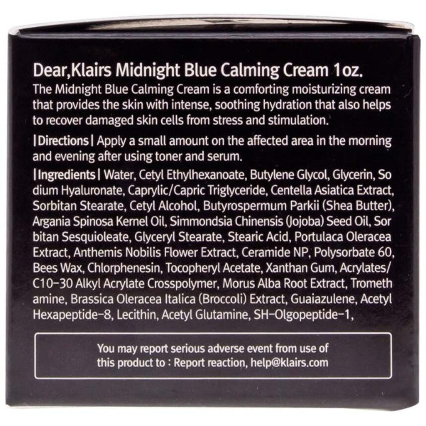 Klairs Midnight Blue Crema Calmante 30Ml