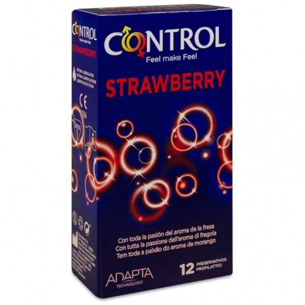 Control Preservativo Strawberry, 12 Uds
