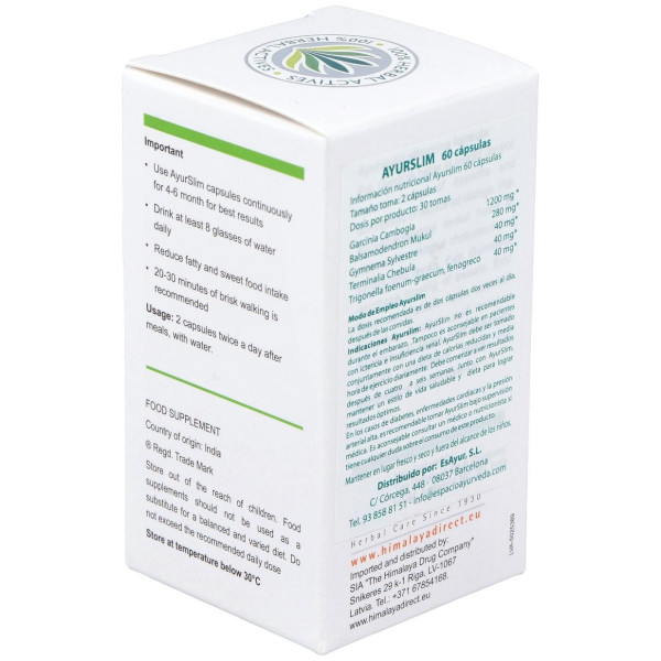 Himalaya Healthcare Ayurslim Adelgazar 60Cáps