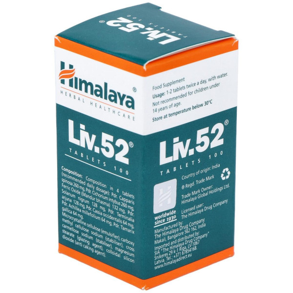 Himalaya Liv-52 Para El Bienestar Del Hígado 100 Cápsulas