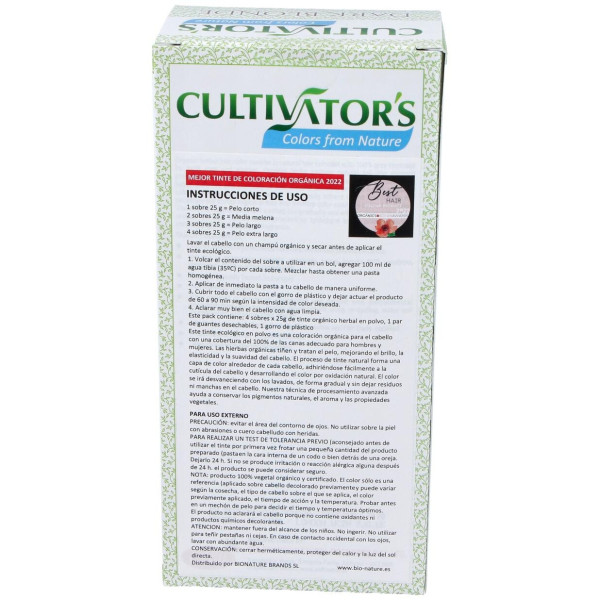 Rubio Oscuro Tinte Organico 100Gr. Ecocert