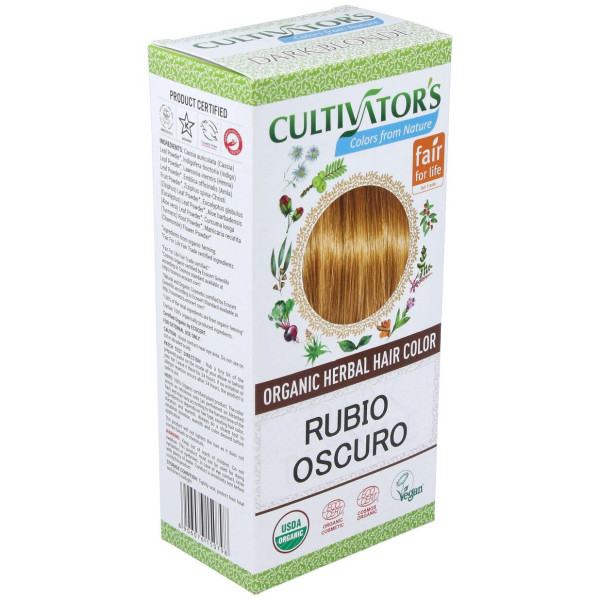 Rubio Oscuro Tinte Organico 100Gr. Ecocert